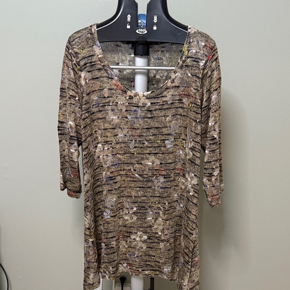 Nally & Millie Multicolor 3/4 Long Sleeve Top